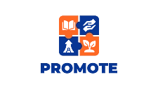 Logo des Projektes PROMOTE in blau und orange
