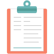 Klemmbrett mit Zettel