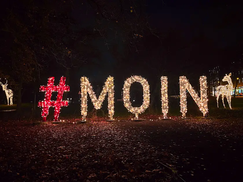 Moin-Installation in den Wallanlagen